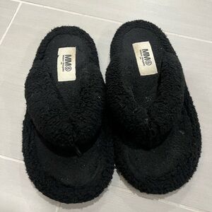 MM6 Margiela sherpa thong sandals